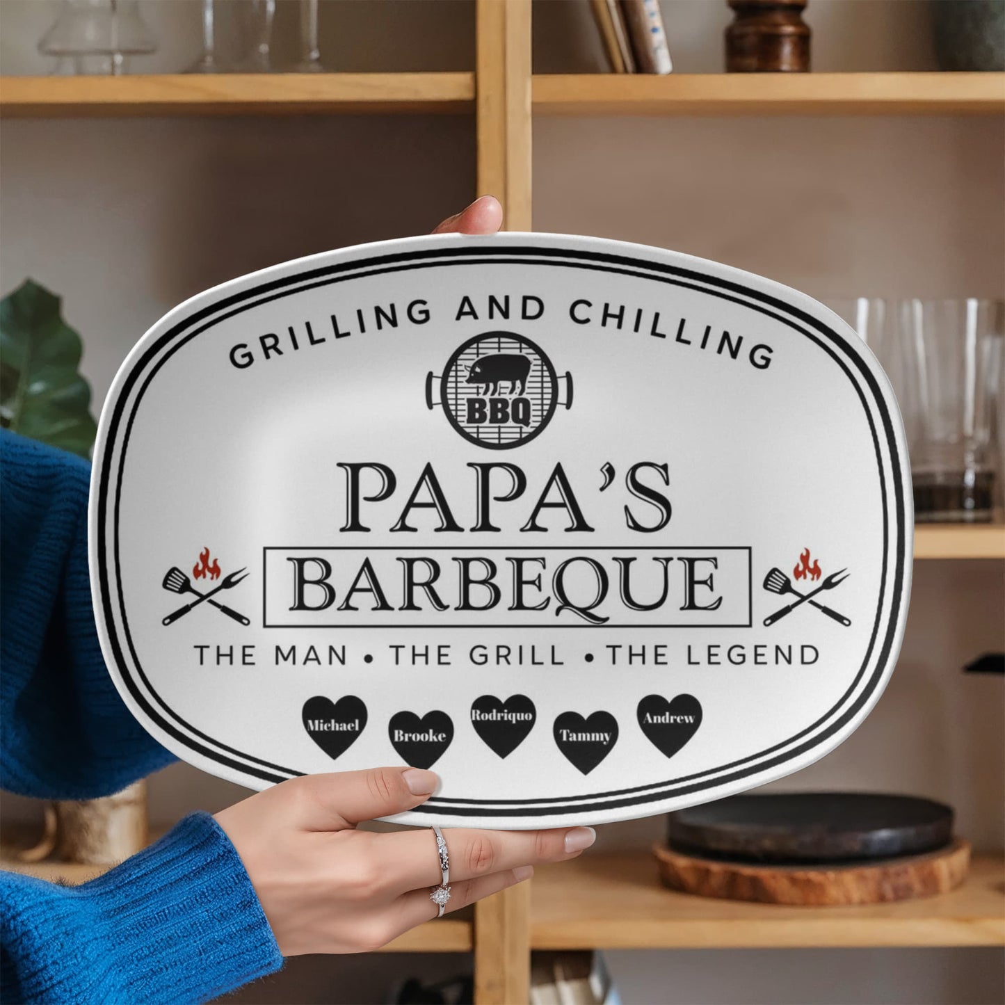 Papa's Grilling BBQ Platter 10”x14” Platter