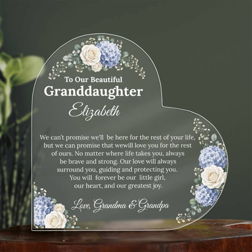 Granddaughter Heart Plaque Gift