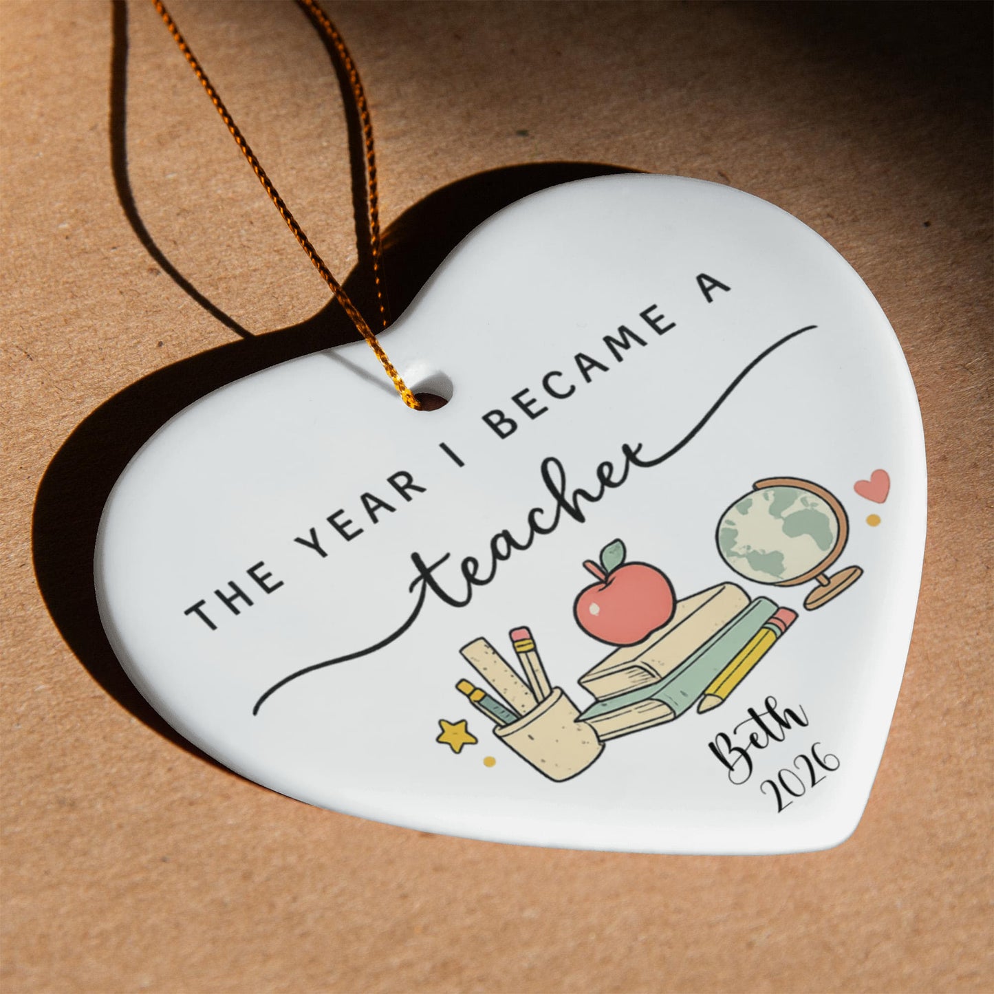 1st Christmas As A Teacher Ornament