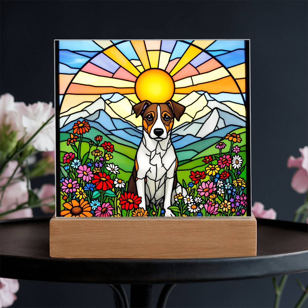 Jack Russel Dog Lighted Plaque