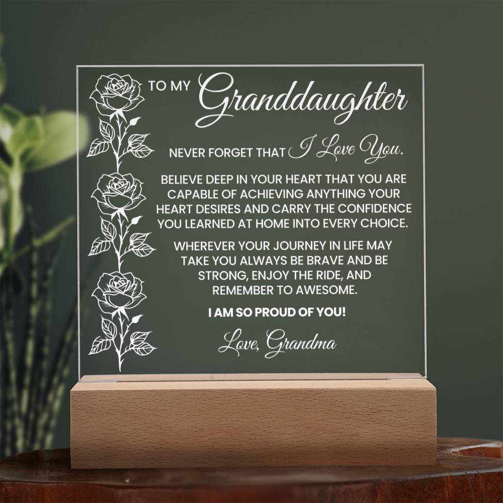 Granddaughter Acrylic Plaque Gift