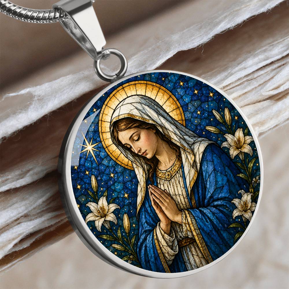 Personalized Virgin Mary Necklace