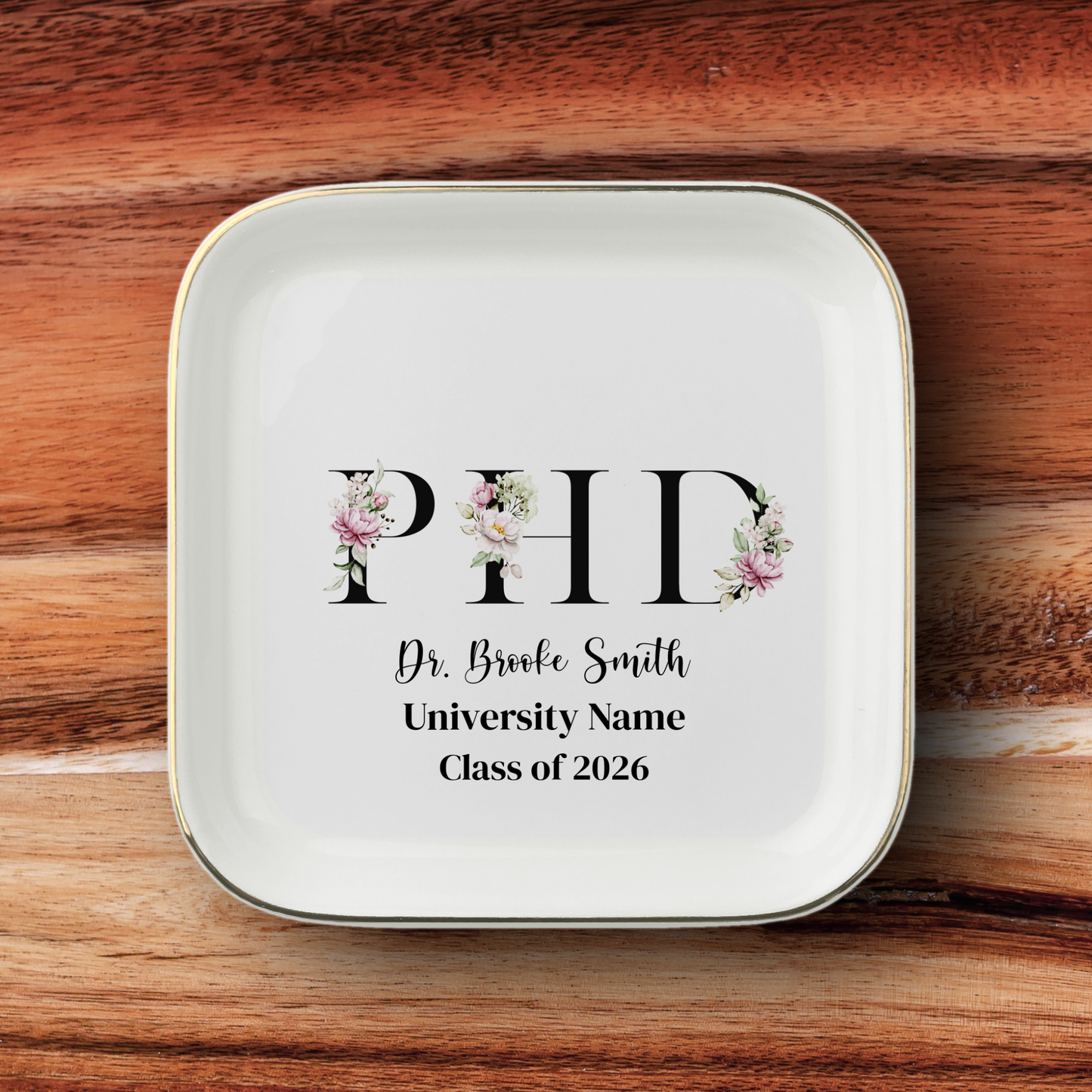 PhD Graduation Jewelry Dish