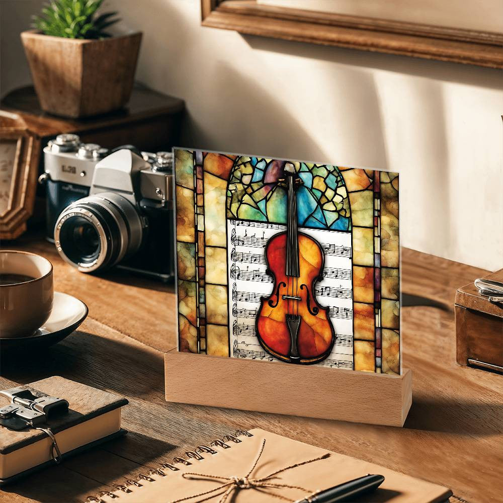 Violin Acrylic Plaque Gift for Music Lover-[Heartfelt Family Gift]