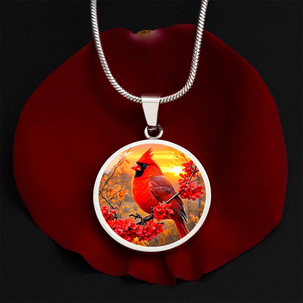 Cardinal Bird Personalized Necklace