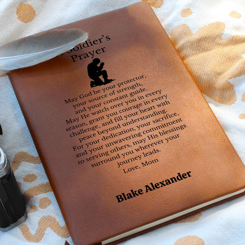 Soldier's Prayer Journal, Personalized Deployment Gift, Military Prayer Notebook