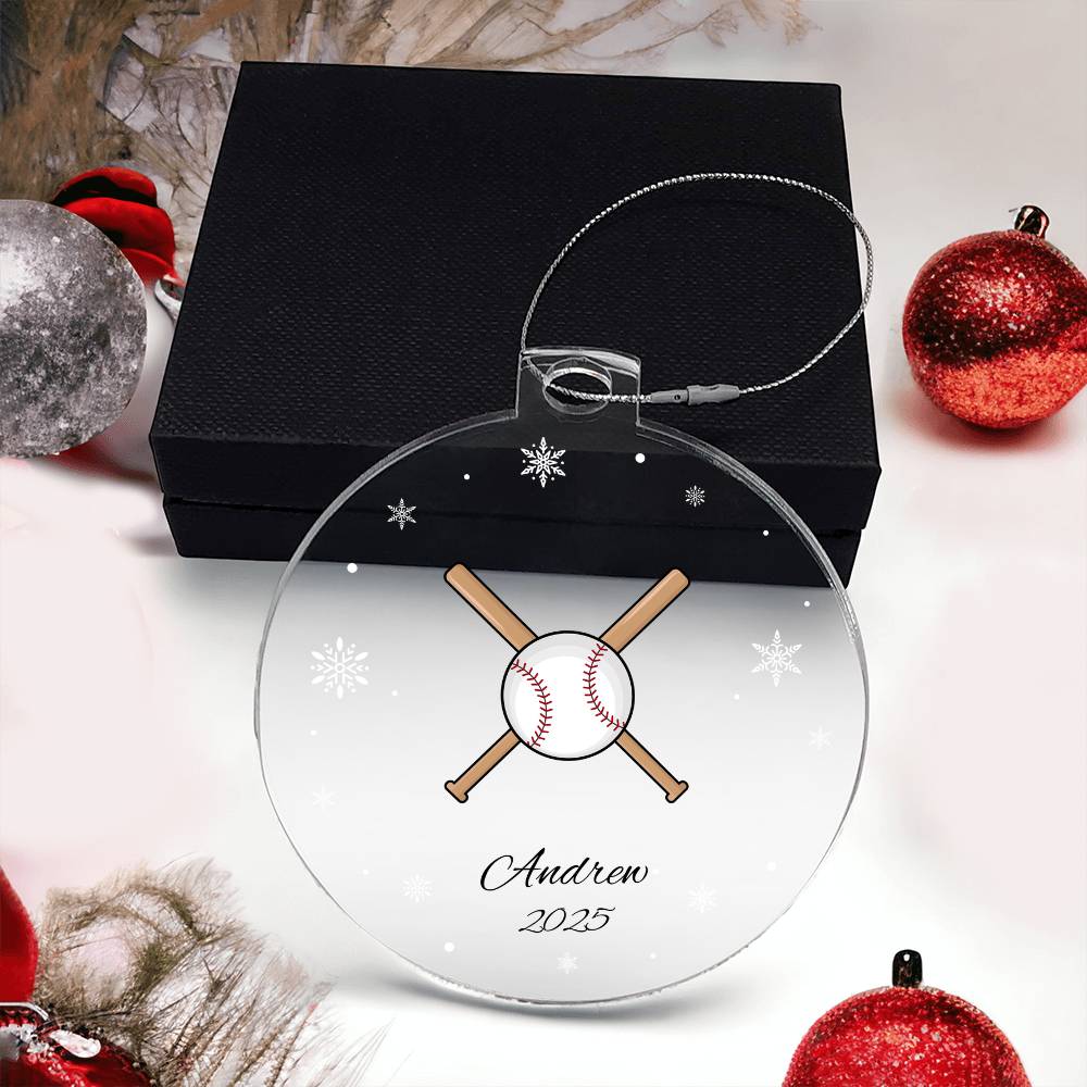 Baseball Christmas Tree Ornament