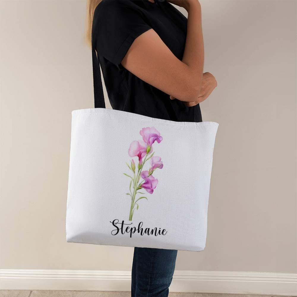 Birth flower Name Classic Tote Bag