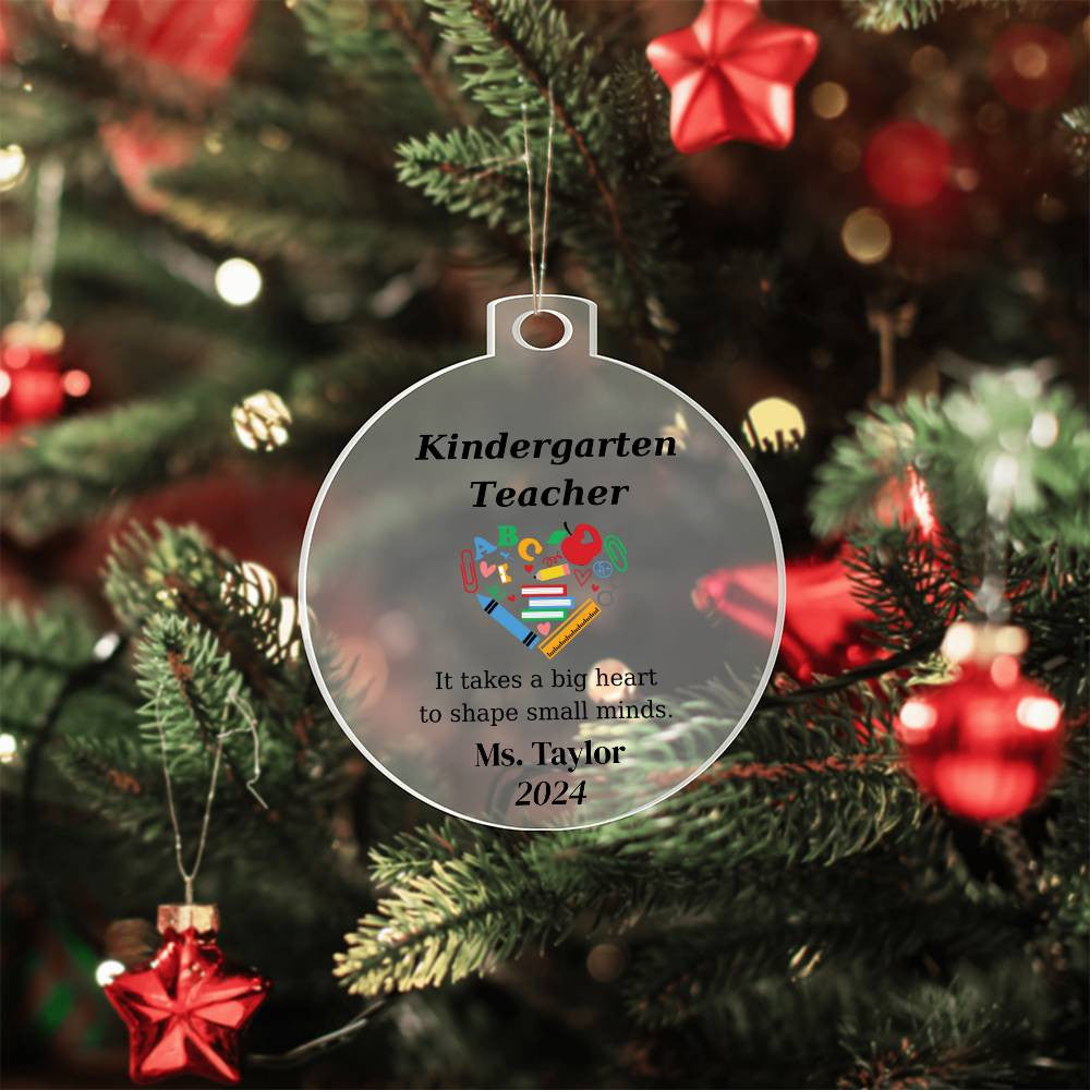 Kindergarten Teacher Ornament-[Heartfelt Family Gift]