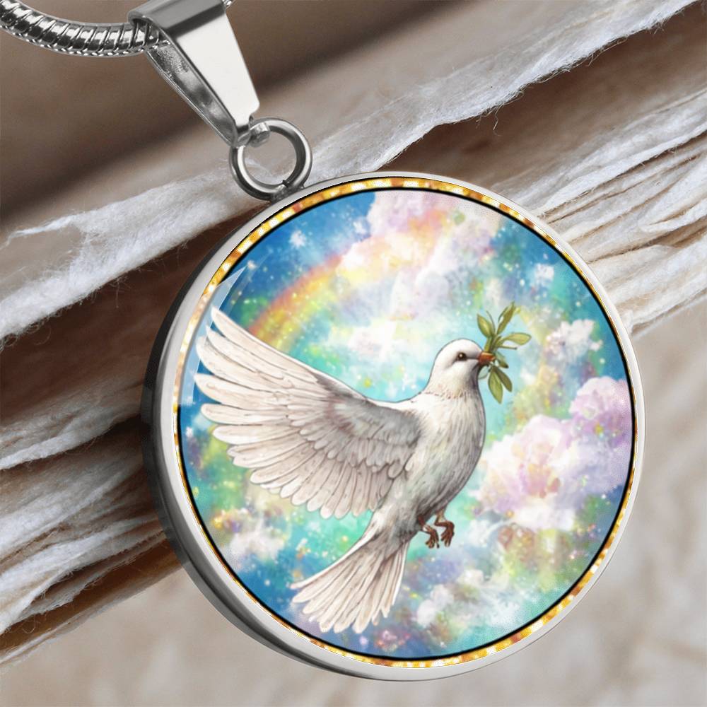 Memorial Dove Personalized Engraved Necklace Bracelet or Keychain