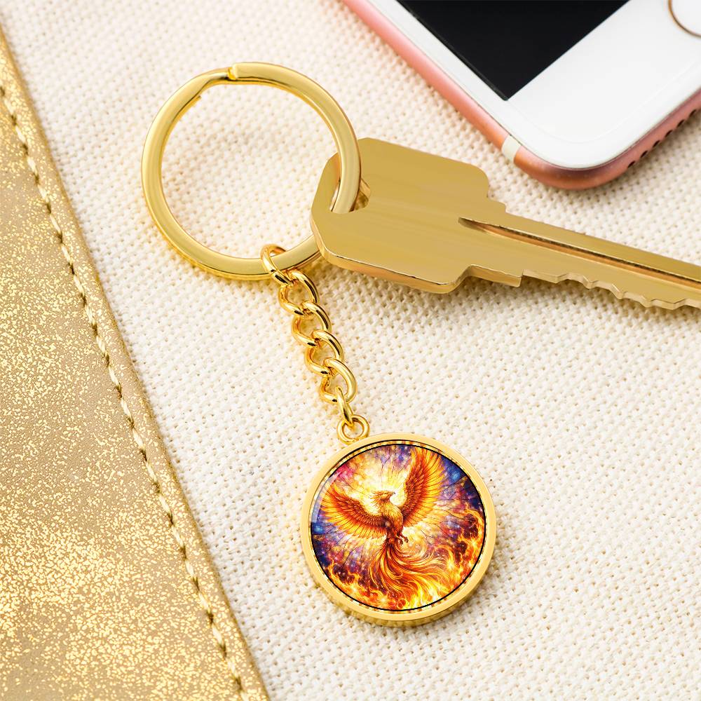 Rising Phoenix Personalized Engraved Necklace Bracelet or Keychain