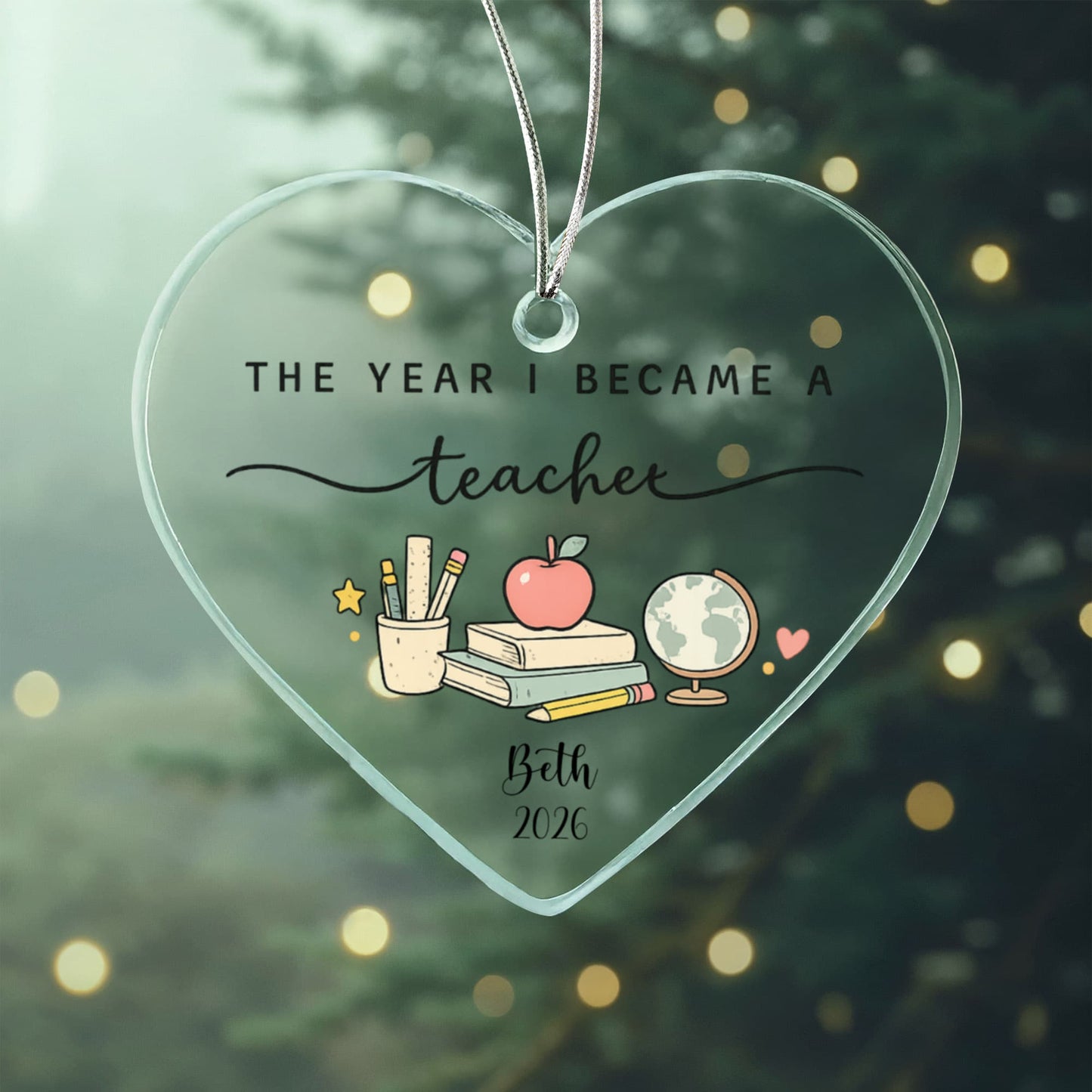 1st Christmas As A Teacher Ornament