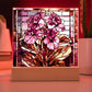 African Violet Lighted Plaque-[Heartfelt Family Gift]