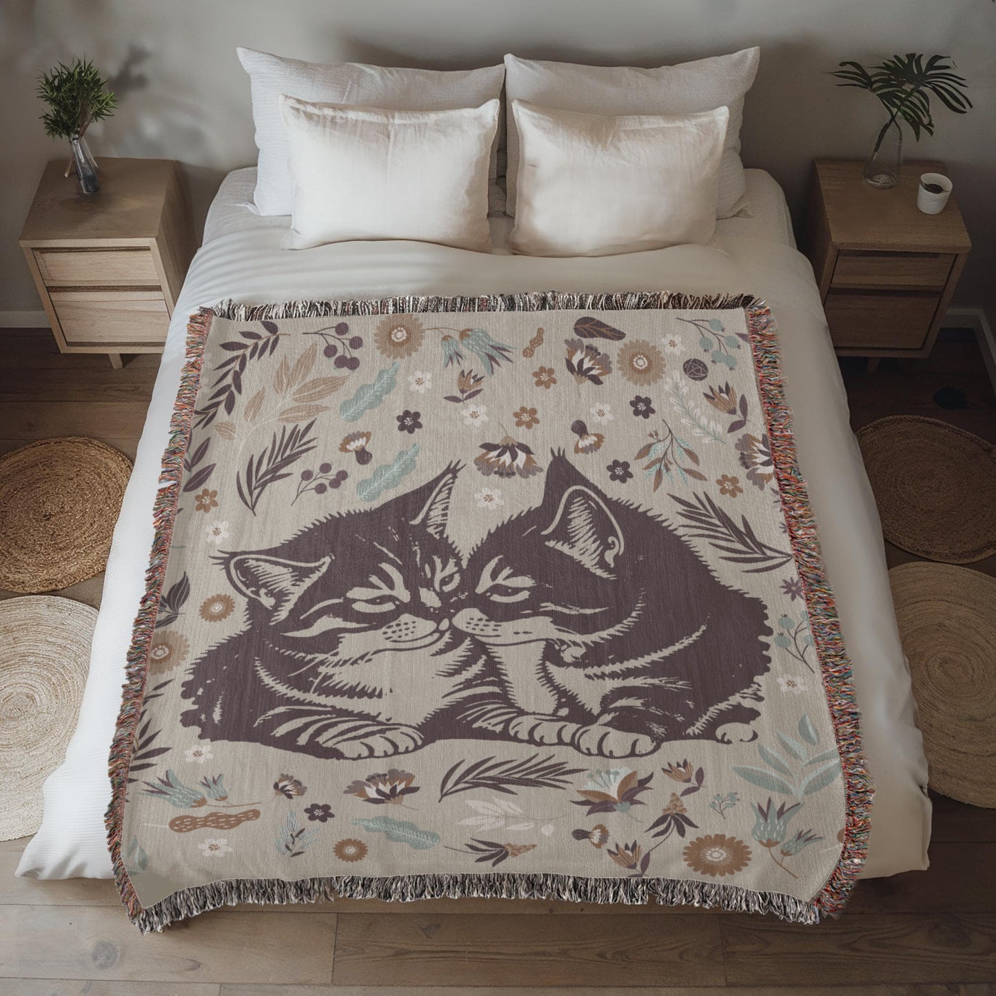 Cat Blanket Heirloom Woven Blanket 50x60-[Heartfelt Family Gift]