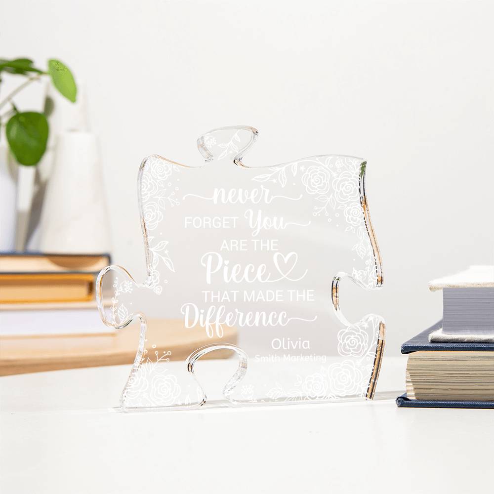 Personalized Difference Maker Acrylic Puzzle Plaque