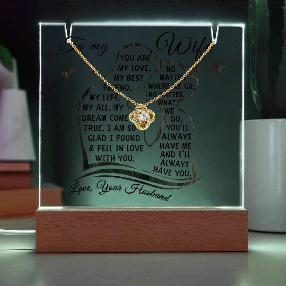 Wife Acrylic Necklace Gift Set-[Heartfelt Family Gift]