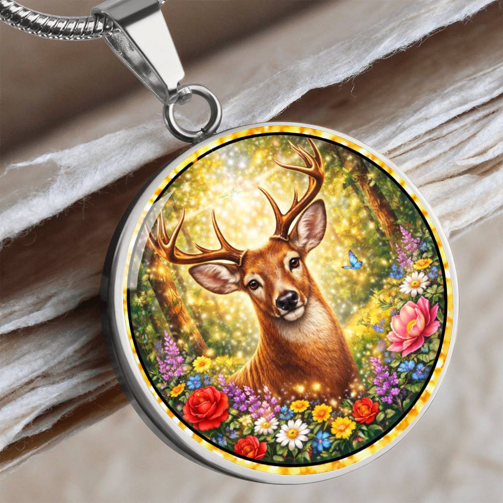 Deer Engraved Necklace Bracelet Keychain