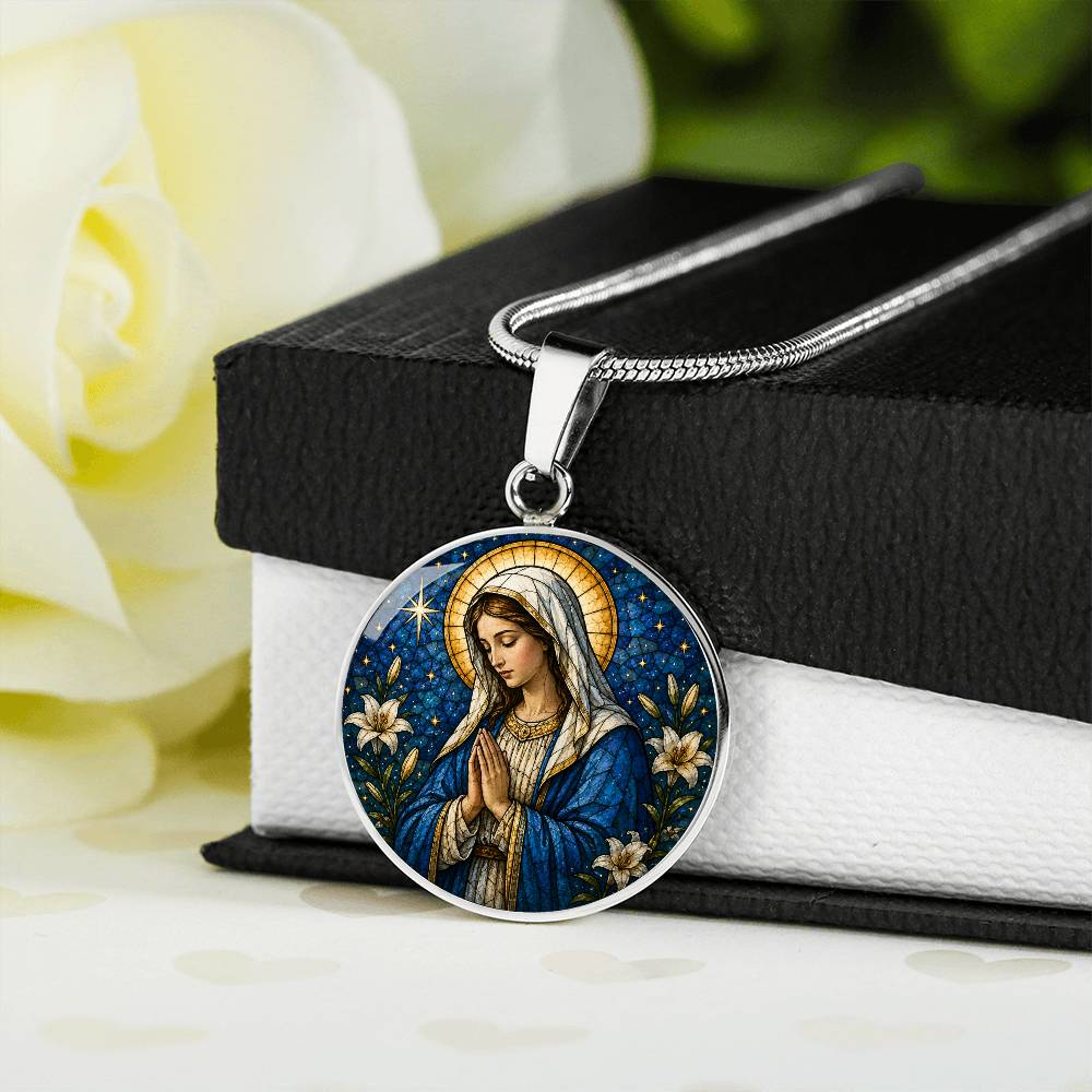 Personalized Virgin Mary Necklace
