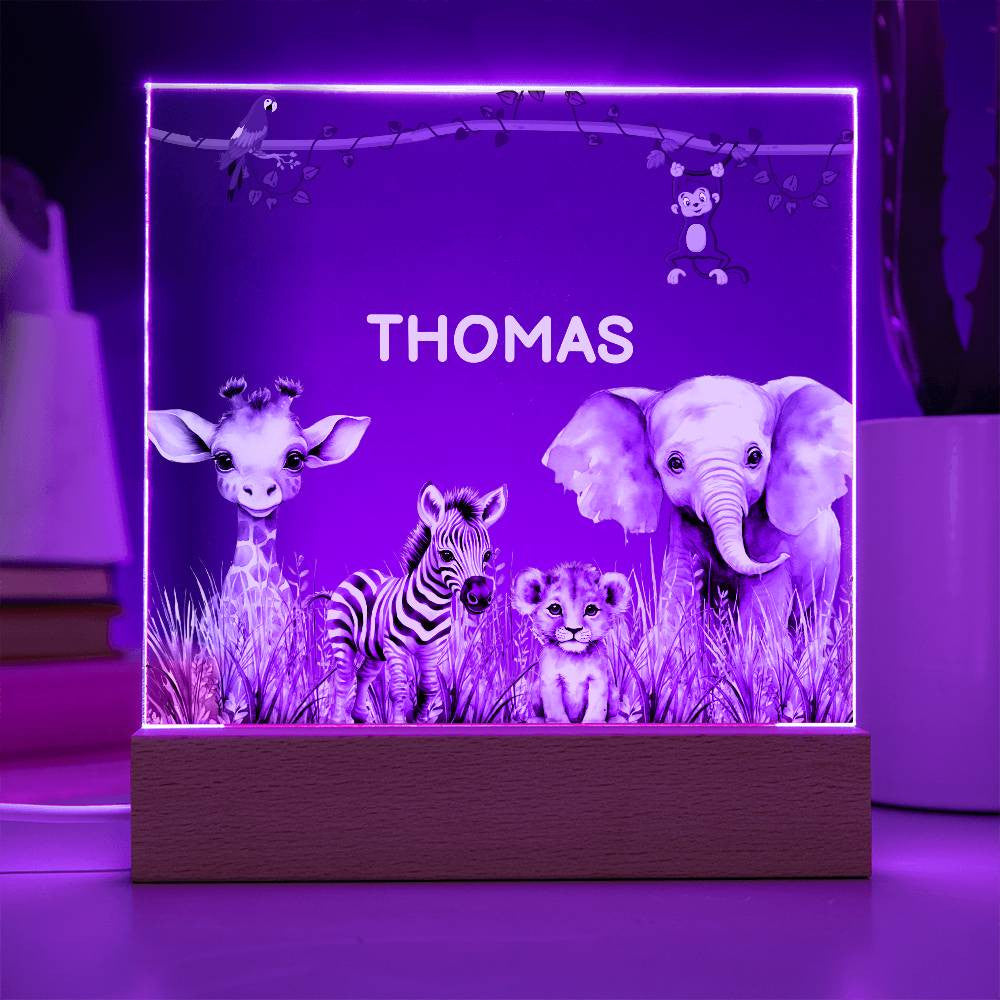 Personalized Name Safari Animals Nightlight-[Heartfelt Family Gift]