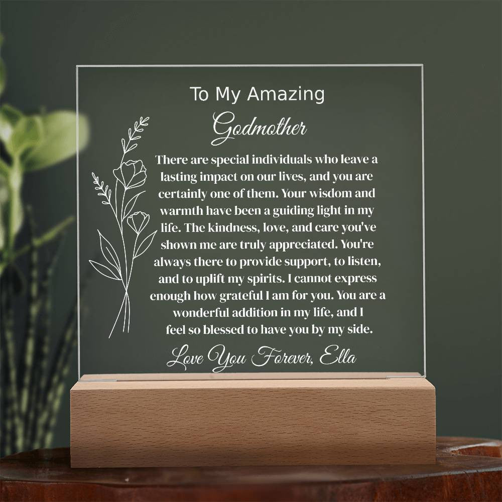 Godmother Lighted Plaque