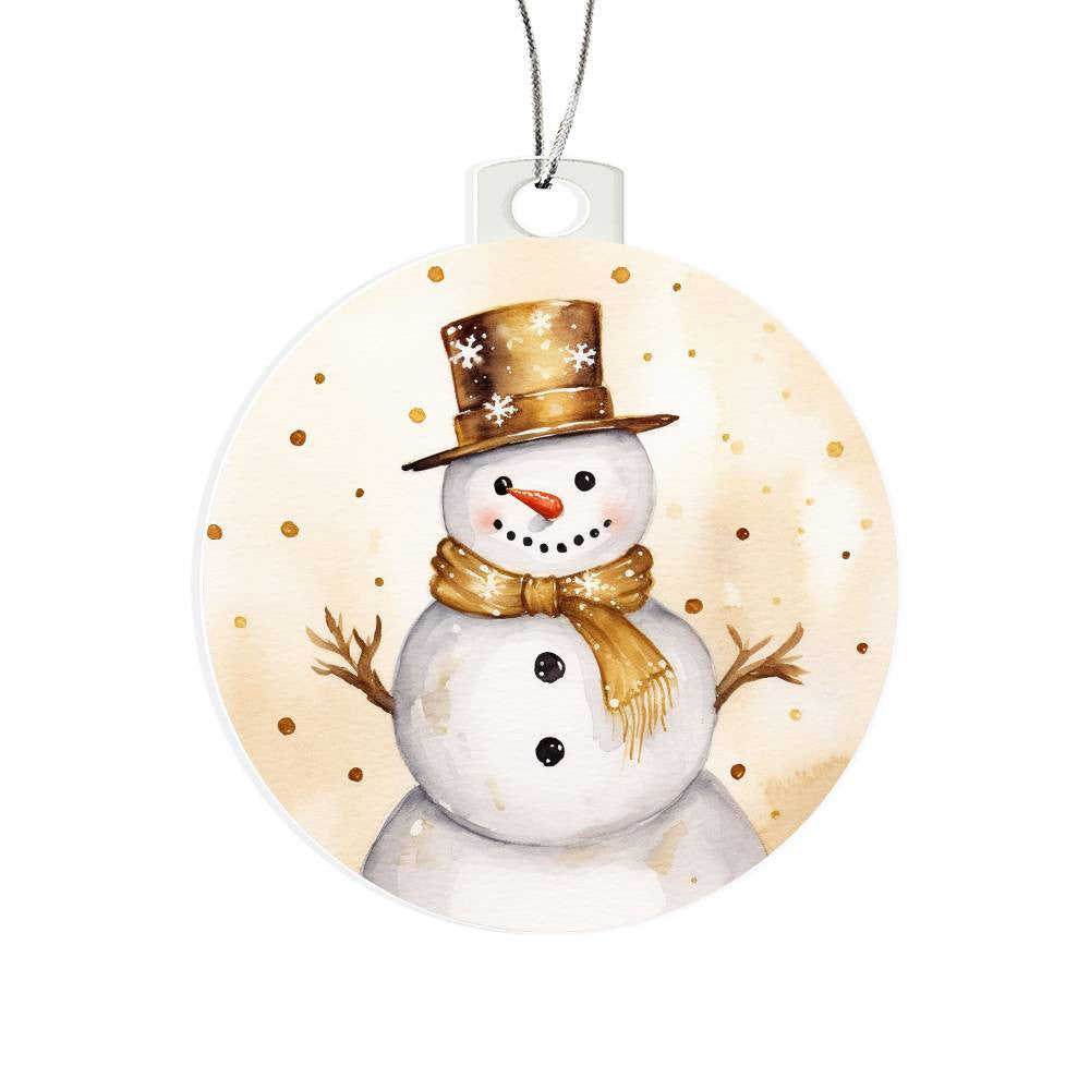 Golden Christmas Acrylic Christmas Ornament-[Heartfelt Family Gift]