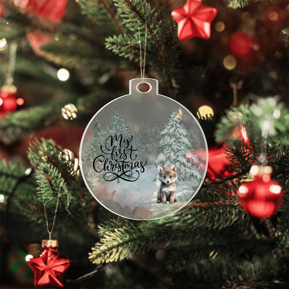 Baby 1st Christmas Fox Acrylic Ornament-[Heartfelt Family Gift]