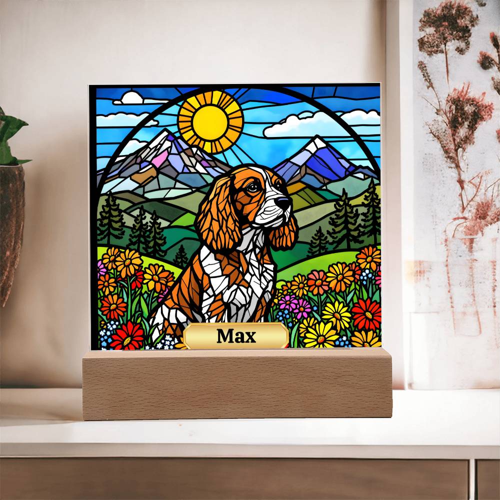 English Cocker Spaniel Lighted Plaque
