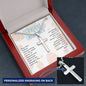 Easter Gift - Personalized Stainless Steel Cross Necklace - Engraved-[Heartfelt Family Gift]