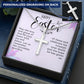 Easter Gift - Personalized Stainless Steel Cross Necklace - Engraved-[Heartfelt Family Gift]