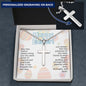 Easter Gift - Personalized Stainless Steel Cross Necklace - Engraved-[Heartfelt Family Gift]