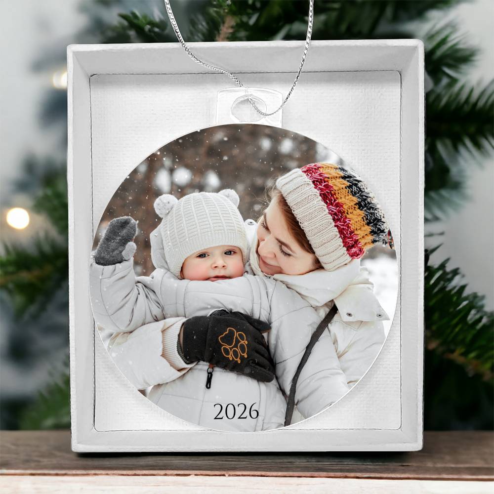 Family Photo Christmas Tree Acrylic Ornament