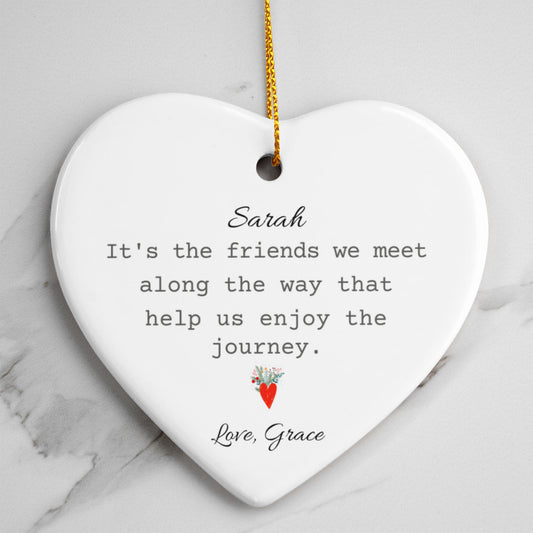 Friend  Heart Christmas Ornament