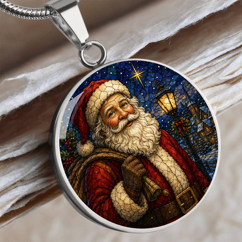Personalized Santa Engraved Necklace