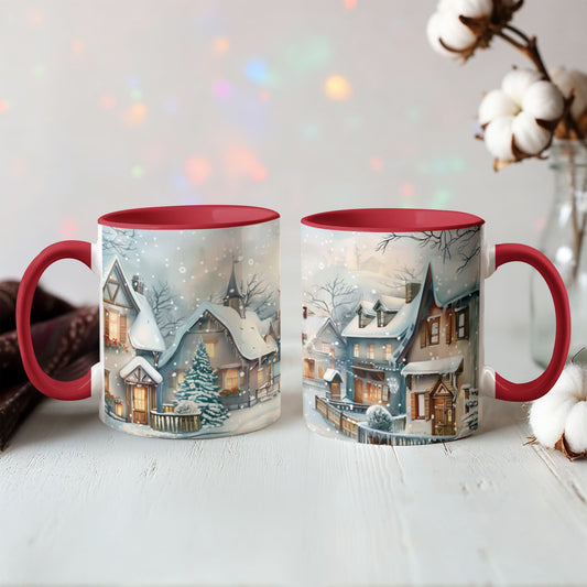 Christmas Winter Wonderland Color Accent Mugs