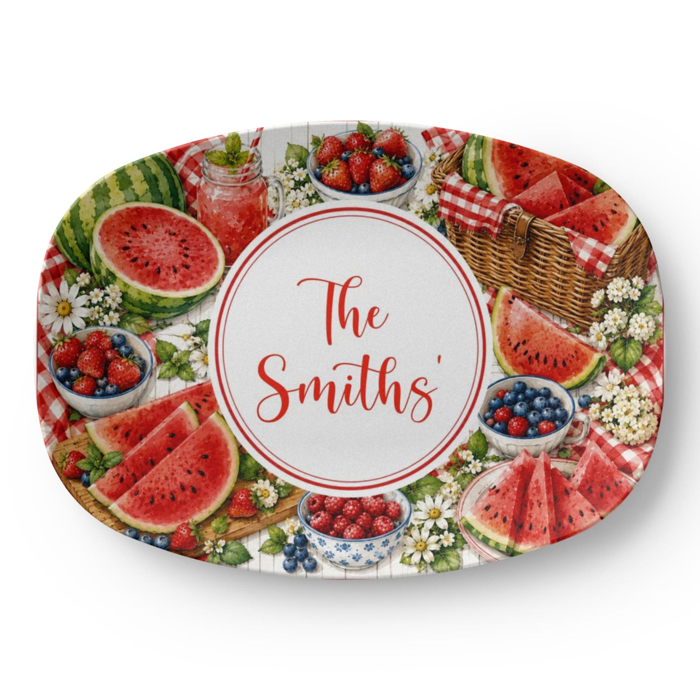 Personalized Watermelon Picnic Serving Tray