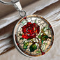 Rose Engraved Necklace in Gold or Silver-[Heartfelt Family Gift]