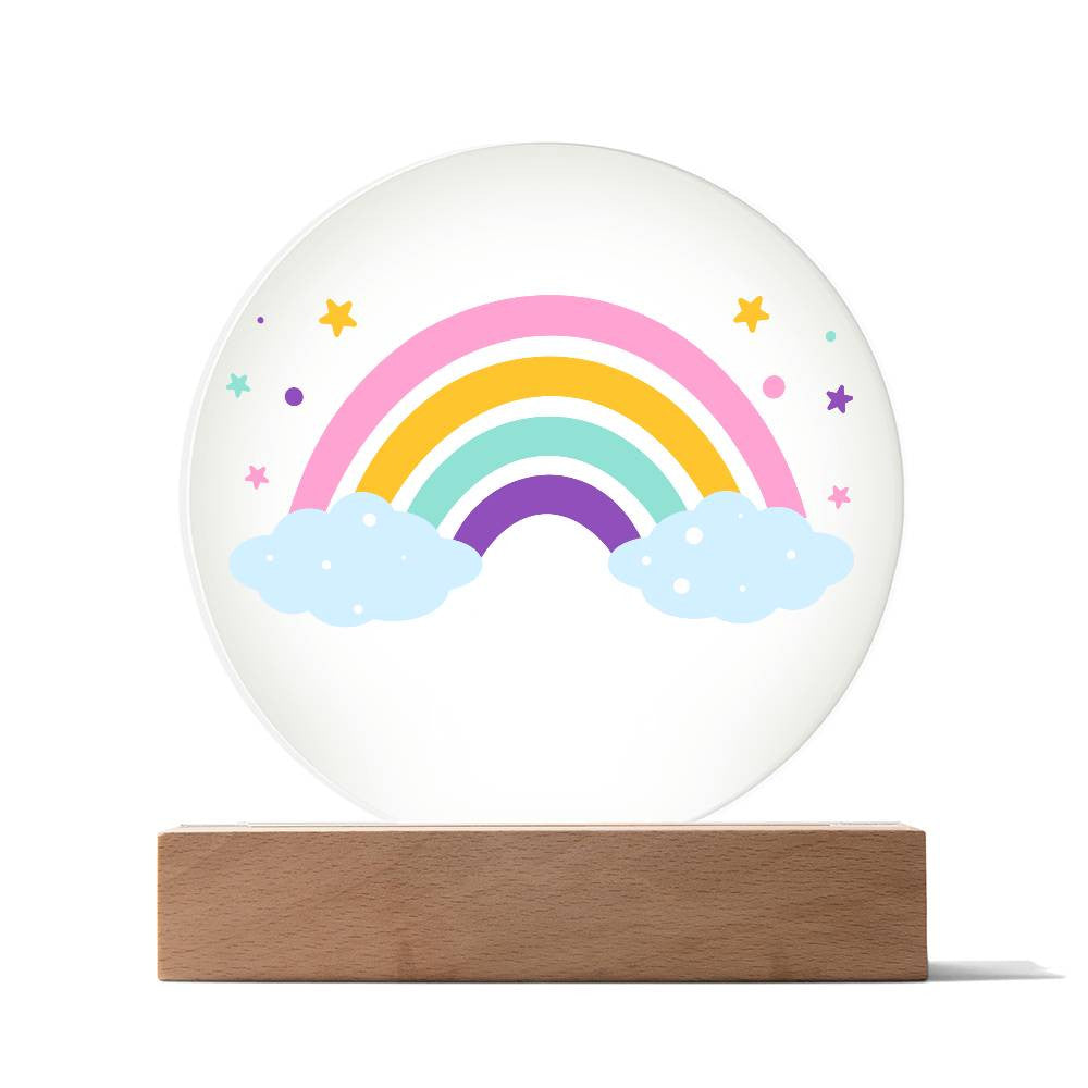 Rainbow Baby  Name Night light-[Heartfelt Family Gift]