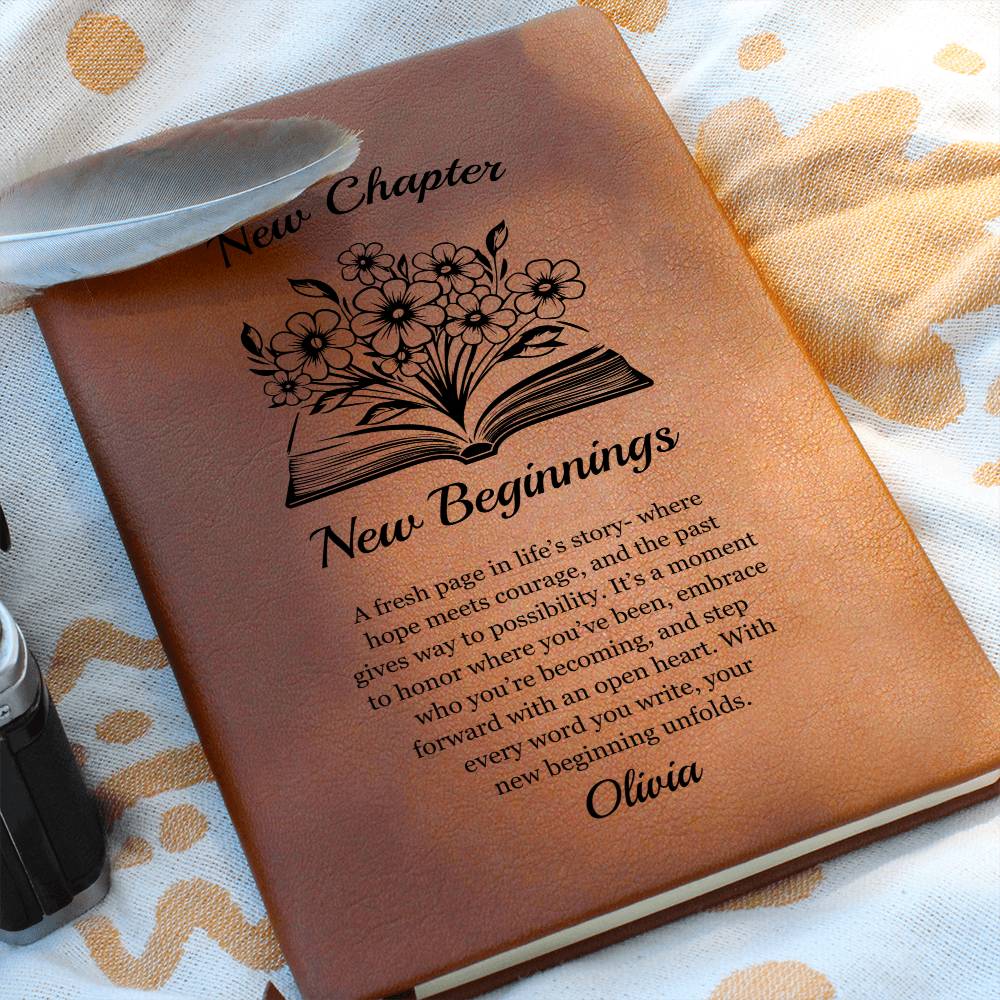 Next Chapter New Beginnings Vegan Leather Journal