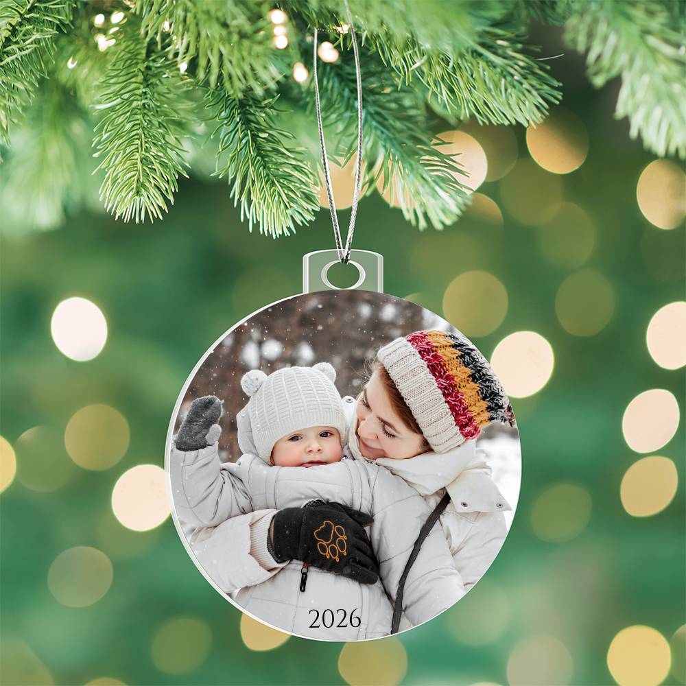 Family Photo Christmas Tree Acrylic Ornament