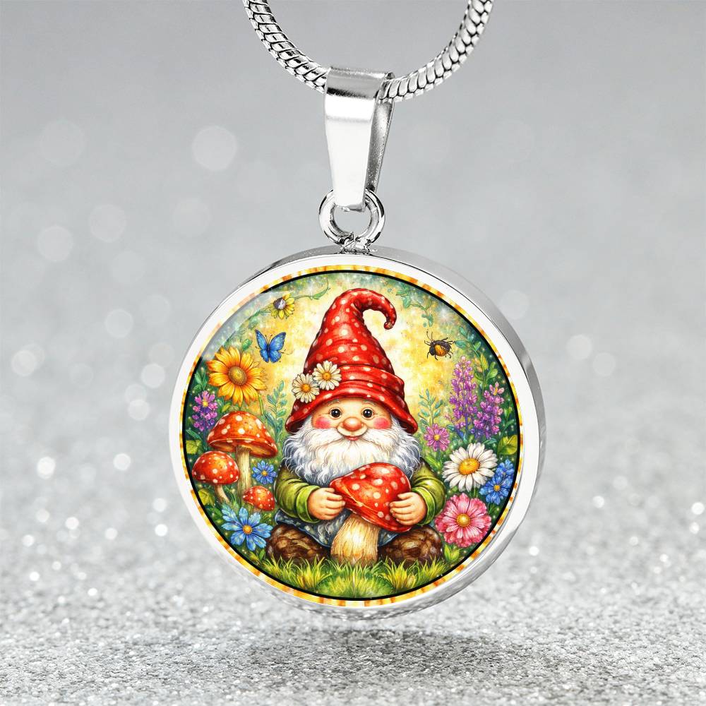 Garden Gnome Personalized Engraved Necklace Bracelet or Keychain