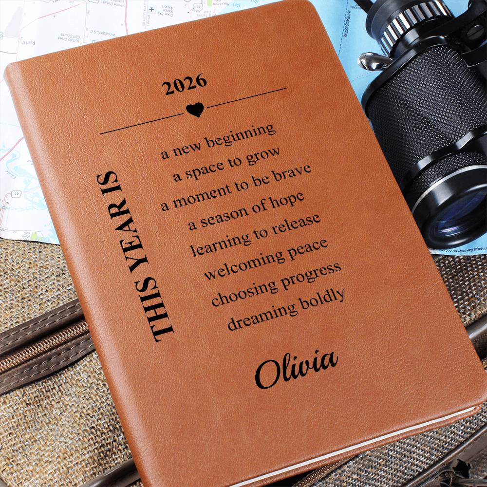 New Year Goals Leather Journal