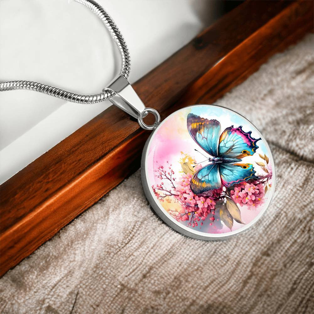 Butterfly Pendant Necklace in Gold or silver-[Heartfelt Family Gift]