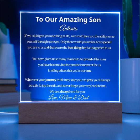 Son Plaque Gift from Mom and Dad-[Heartfelt Family Gift]