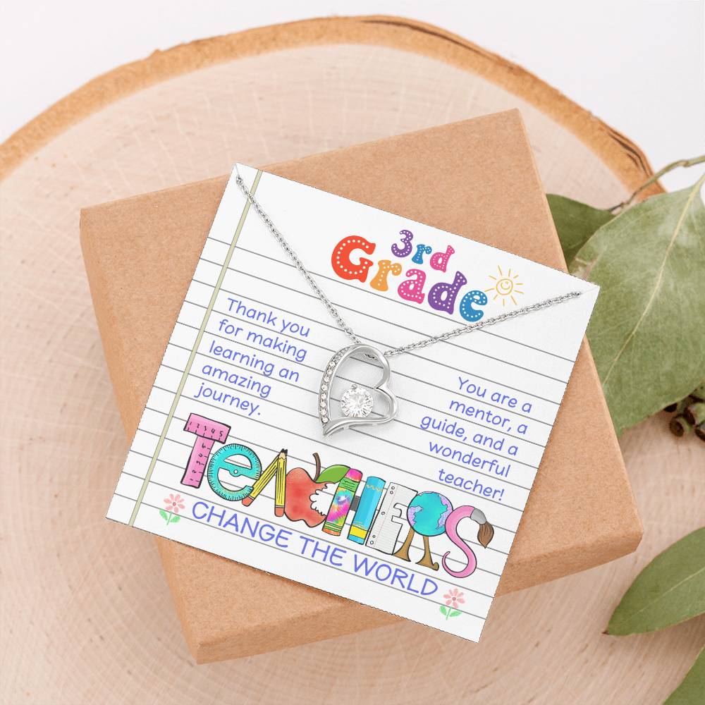 Teacher Thank You Necklace Gift