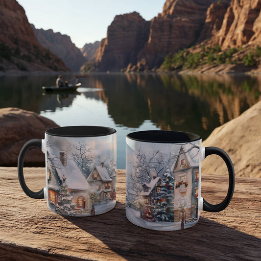Christmas Winter Wonderland Color Accent Mugs
