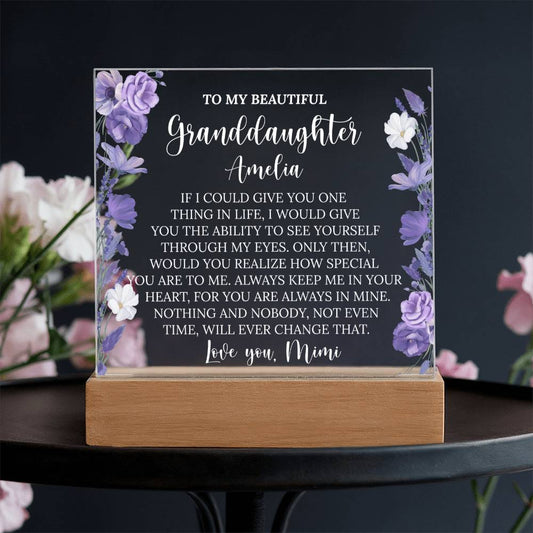 Personalized Granddaughter Acrylic Plaque