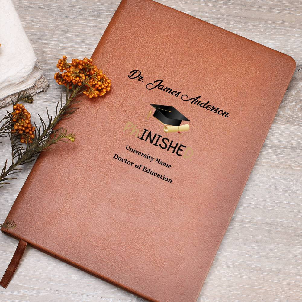 PHD Doctorate Vegan Leather Journal-[Heartfelt Family Gift]