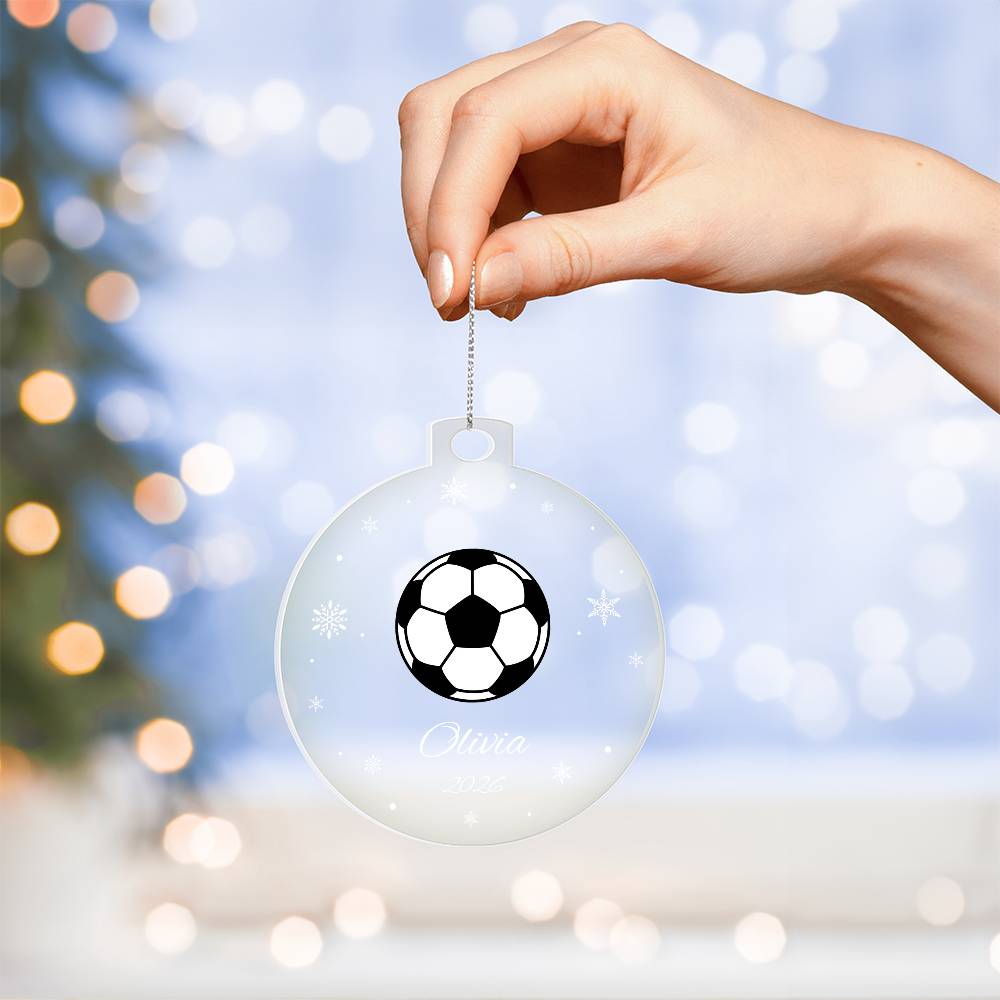 Soccer Christmas tree ornament