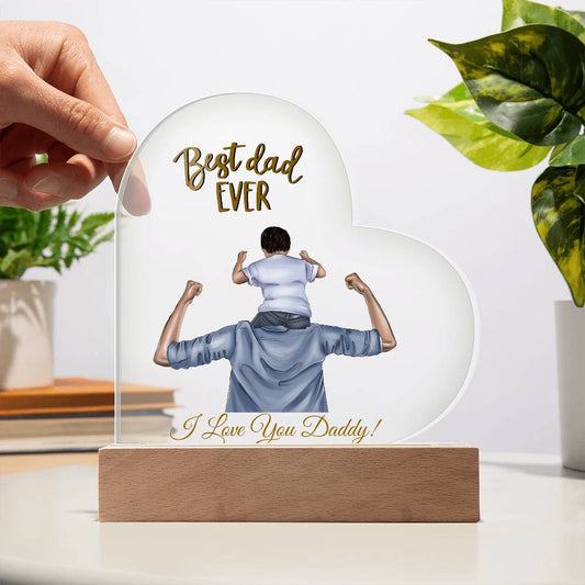 Personalized Heart Plaque for Dad-[Heartfelt Family Gift]