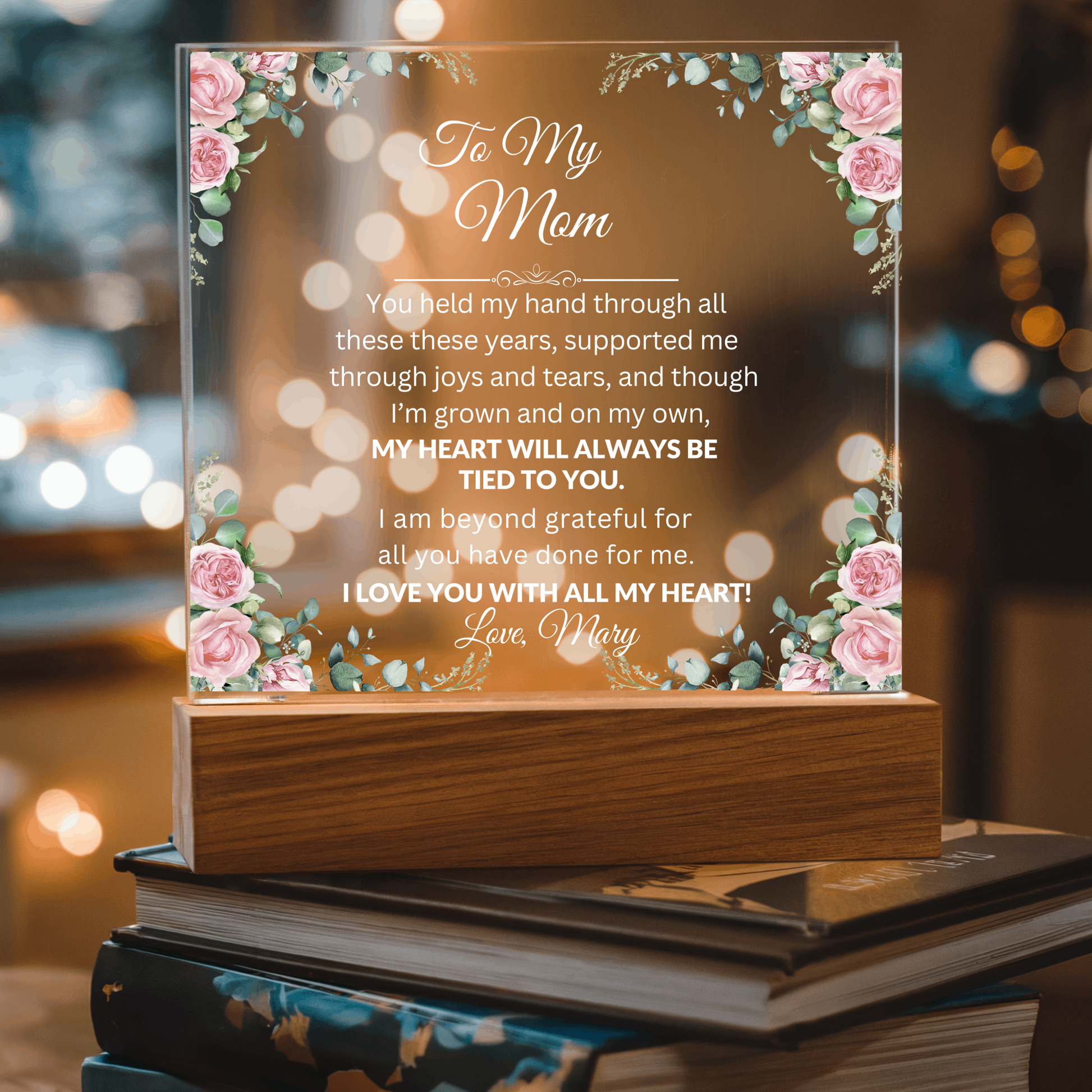 To My Mom Personalized Acrylic Plaque Gift-[Heartfelt Family Gift]